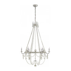 Sharon Chandelier, 6-Light, Burnished Silver Leaf, 36"W (SP 5031BSL-CG 2V4QY)
