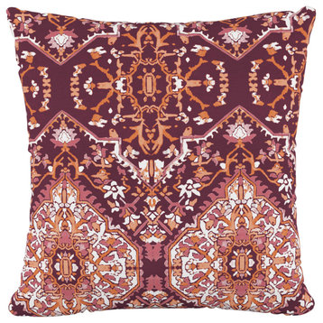 18" Decorative Pillow Polyester Insert, Tabriz Plum