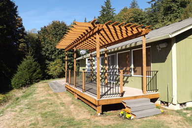 This is an example of a contemporary deck in Portland.