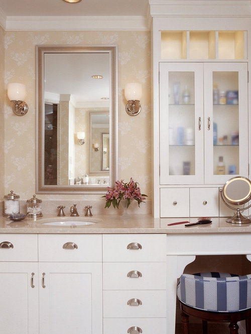 Built-In Makeup Vanity Ideas Design Ideas & Remodel Pictures | Houzz - SaveEmail