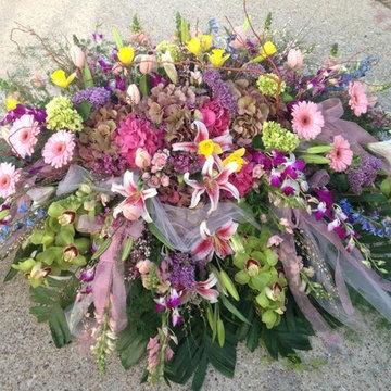 Sympathy Cross and Casket