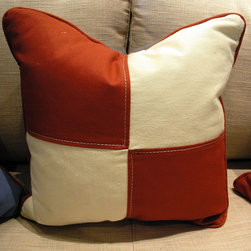 Signal Flag Pillow, U, Standing Into Danger, 18x18 - Decorative Pillows