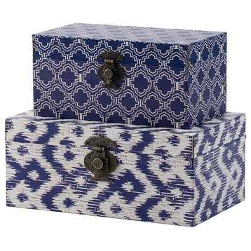 Blue Decorative Boxes, 2-Piece Set
