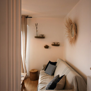 Style Ethnic chic pour la rénovation d'un appartement avec conception de cuisine