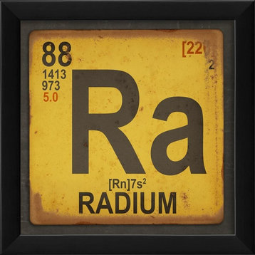 Radium Element Yellow Framed Poster