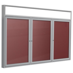 Caramel Ghent 3 x 2 inches Outdoor Satin Frame Enclosed Vinyl Bulletin Board  with Illuminated Headliner Made in the USA 