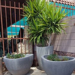 Concrete Serenity Bowl - Outdoor Pots And Planters