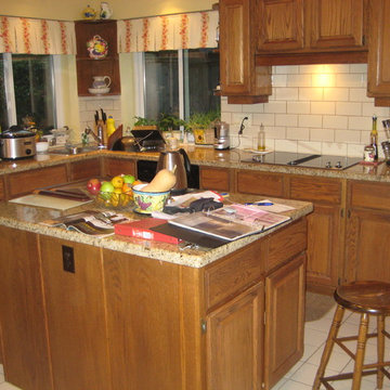 Oak Cabinets to espresso before