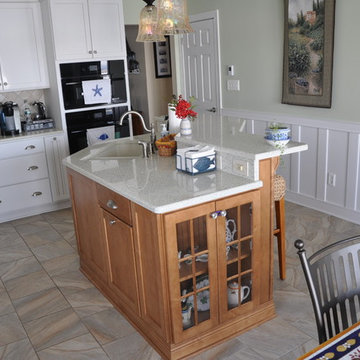 Waterfront Kitchen with Seaglass Island