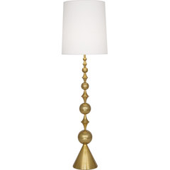 Studio Adjustable Floor Lamp in Hand-Rubbed Antique Brass - 13x34-45