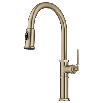 Kraus KPF-4100 Allyn 1.8 GPM 1 Hole Pull Down Kitchen Faucet - Brushed Gold