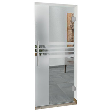 Swing Glass Door, Curtain Design, Non-Private, 32"x80", 5/16" (8mm)