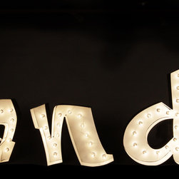 Vintage "and" Wall Lit Lettering - Lighting