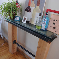 Cedar Timber and Steel Hallway Table - Products