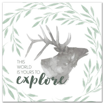 Yours To Explore Elk 16x16 Canvas Wall Art