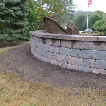 Cambridge Raised Patio Ledgestone XL w/ MaytRX 6 Seating Wall