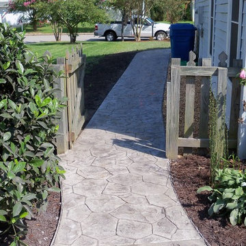 Stamped Concrete Patio & Walkway