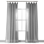 Half Price Drapes - Nickel Faux Linen Sheer Curtain Single Panel, 50"x120" - Our Faux Linen Sheer curtains & drapes can stand their own in any window. Soft and ethereal these panels will soften any window providing a soft diffusion of light. As a general rule, for proper fullness panels should measure 2-3 times the width of your window/opening.