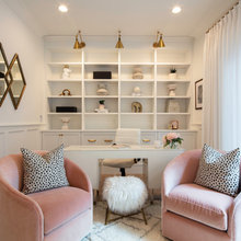 Neutral room with blush accents