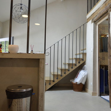 Réhabilitation écologique d'une longère bressane en pisé et colombage