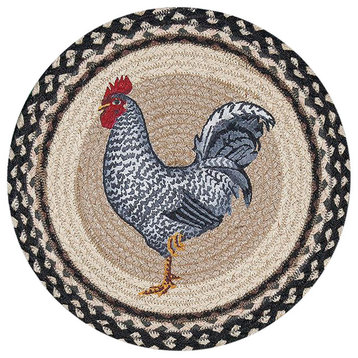 Pm-Rooster Printed Round Placemat 15"x15"