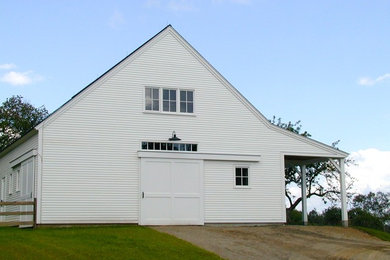 Barn - large cottage detached barn idea in Portland Maine