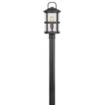 HInkley - Hinkley Lakehouse Medium Post Top Or Pier Mount Lantern 12V, Black - The look is relaxed, but the components of Lakehouse are quietly satisfying. Lakehouse features a distressed, Aged Zinc with Driftwood Gray and Black finish accompanied by clear seedy glass. Cast aluminum construction ensures Lakehouse will withstand for years. Blissfully simple, yet all the details are memorable.