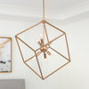 LNC Modern Gold Square 6-Light  Chandelier for Living Room, Bedroom,Kitchen