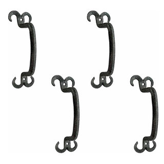Cabinet Pull Drawer Handle Horn Black Wrought Iron 4 1/2
