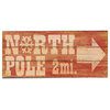 North Pole Wood Sign, 10"x24"