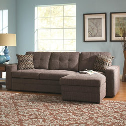 Coaster 501677 Gus Dark Grey Sectional Sofa W/ Pull Out Bed & Storage - Living Room Furniture Sets