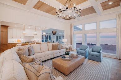 Transitional living room photo in Cleveland