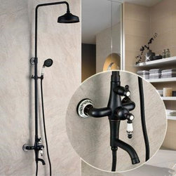 Design Antique Black Bronze Copper mixed shower Faucet TFB655 - Tub And Shower Faucet Sets
