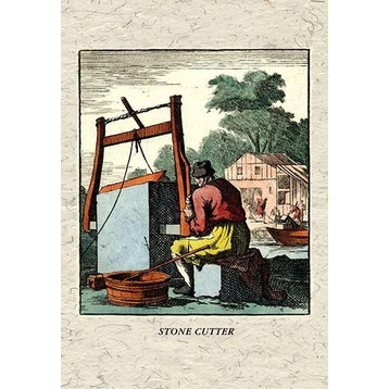 Stone Cutter - Gallery Wrapped Canvas Art 12" x 18"