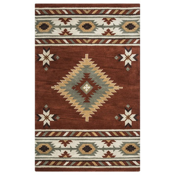 Rizzy Home Southwest SU1822 Rust Southwest/Tribal Area Rug, 2'6"x10' Runner