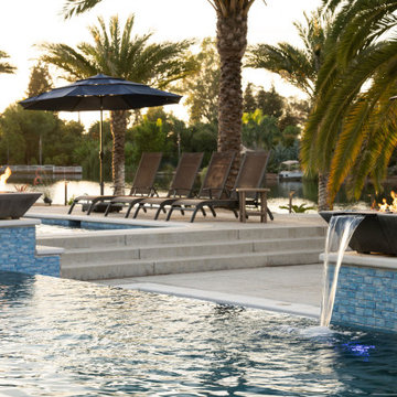 Custom Pool, Spa and Patio Area