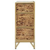 Gallerie Decor Rio 6-Drawer Transitional Metal Cabinet in Natural