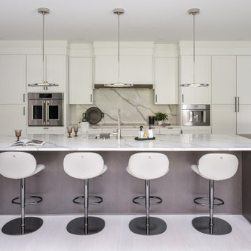 Warm Modern Kitchen Designed for Hosting