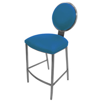 535 Stainless Steel Bar Stool 26" 30" Extra Tall  35", Blue, 26"