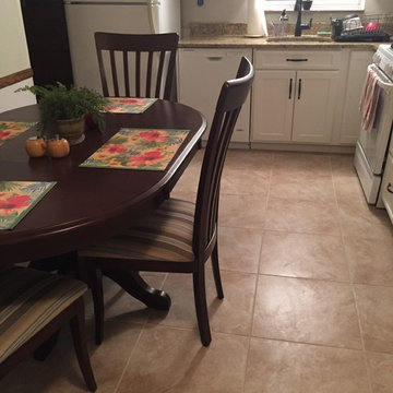 cabinet refacing--white with granite and new cabinets