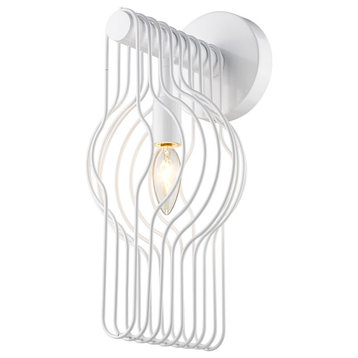 Z-Lite 801-1S Contour 15" Tall Wall Sconce - White