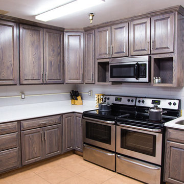 Firehouse Kitchen with Driftwood-Stained Oak
