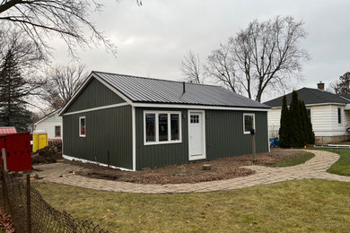 Shed - mid-sized modern attached shed idea