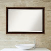 Corded Bronze Beveled Bathroom Wall Mirror - 40 x 28 in.