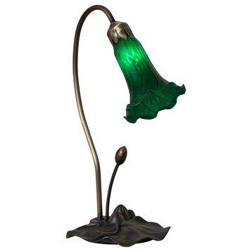 16 High Green Pond Lily Mini Lamp