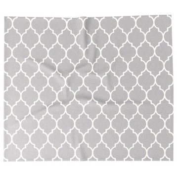 Geometric Patterned Gray Throw Blanket, King