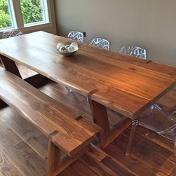 Solid Wood Visser Table and Bench - Dining Tables
