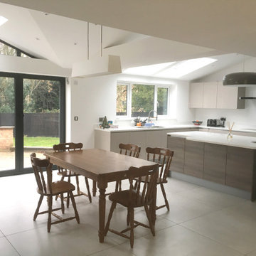 Open Plan Kitchen Dining and Living with Glazed Gable