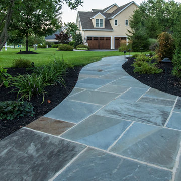 Front Natural Flagstone Walkway