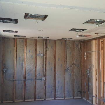 Adding can lighting to kitchen, new pantry on right